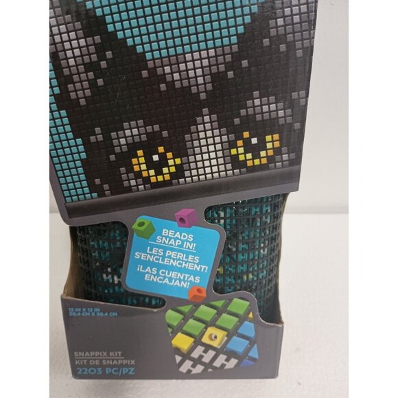 Perler Snappix Kit With Frame Peek A Boo Cat 2203 Pieces 12"x12" Square Bead NEW - Picture 3 of 7